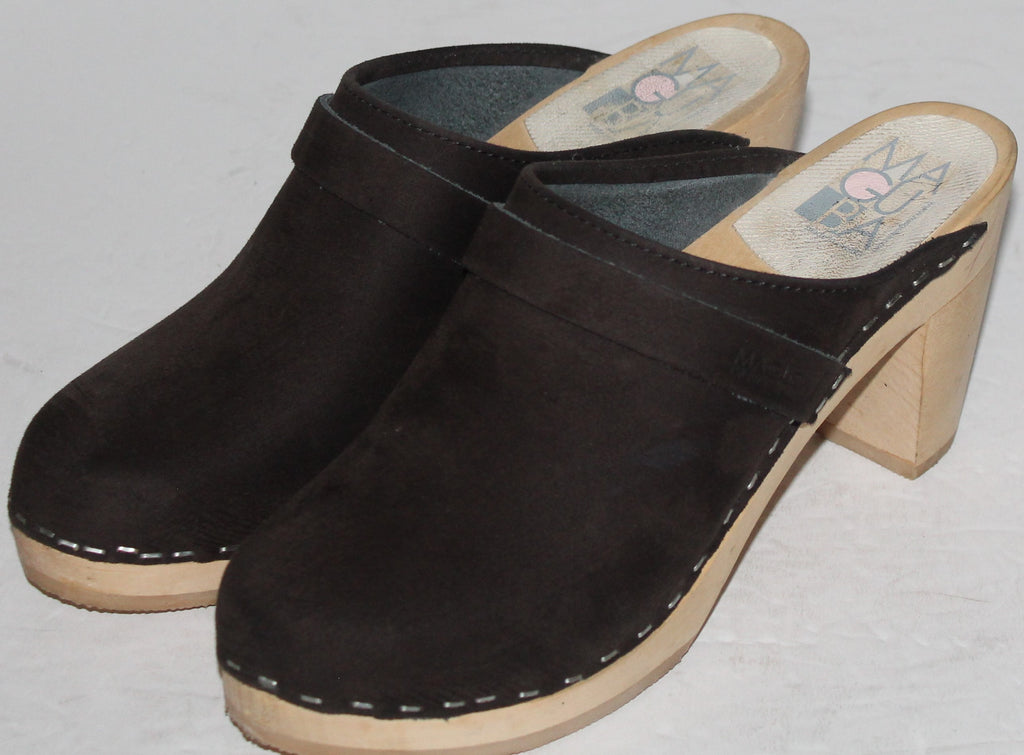 Women Shoes "MAGUBA" MULES Size US 7.5 EU 38 Black Suede