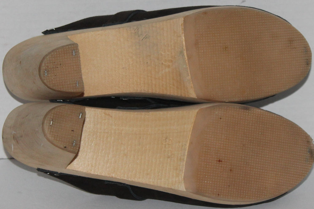 Women Shoes "MAGUBA" MULES Size US 7.5 EU 38 Black Suede