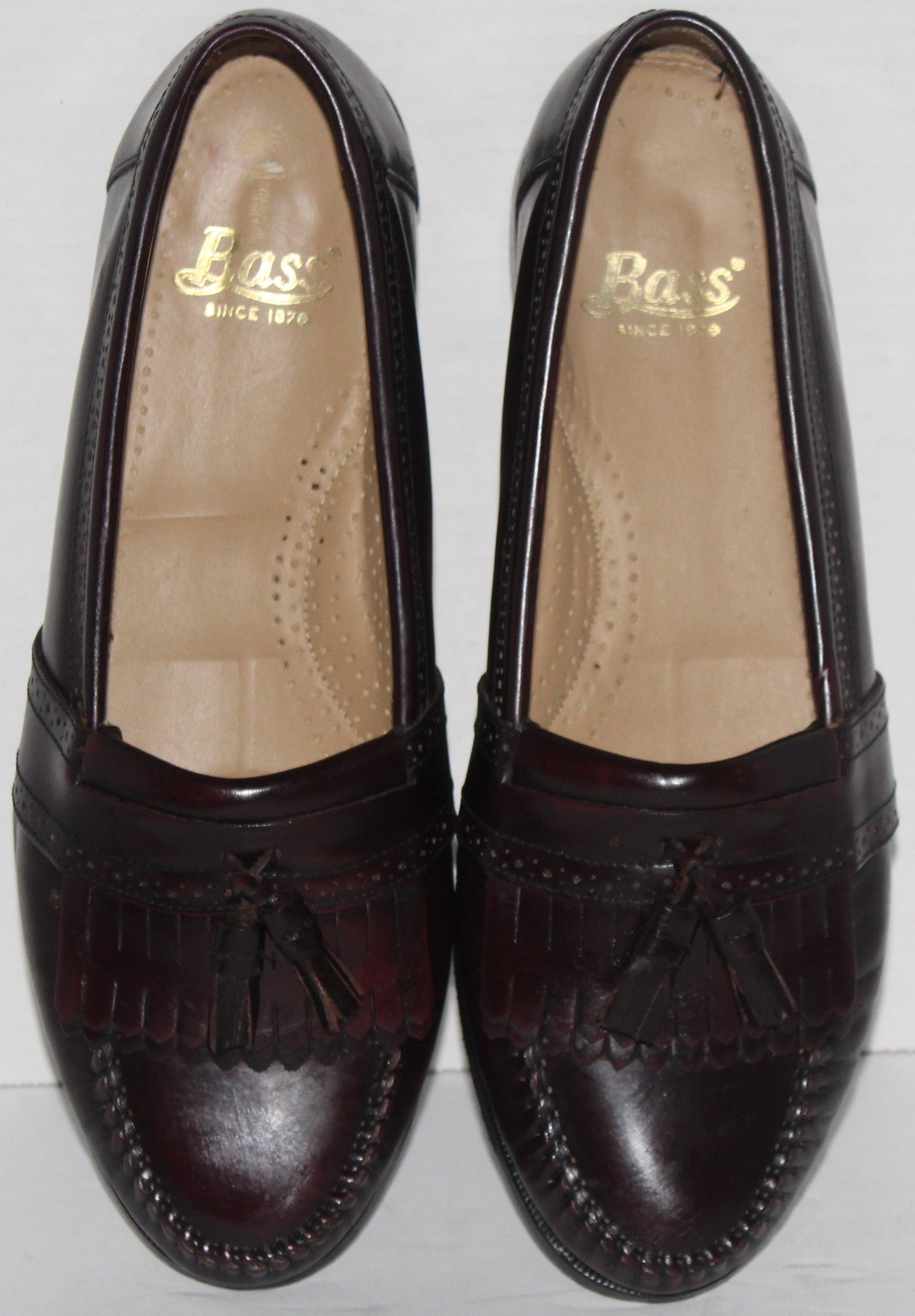 Men Shoes"BASS" Tassel Loafers Size 9.5D Brown Leather