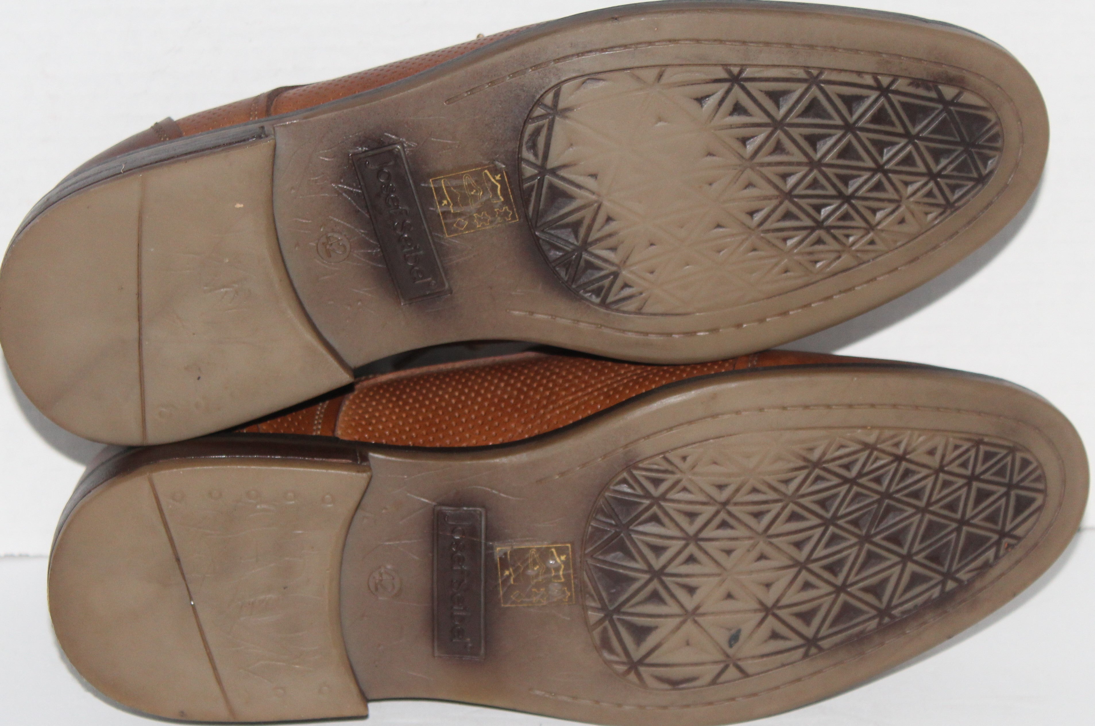 Men Shoes "JOSEF SEIBEL" Oxfords Size US 9 EU 42 Brown Leather