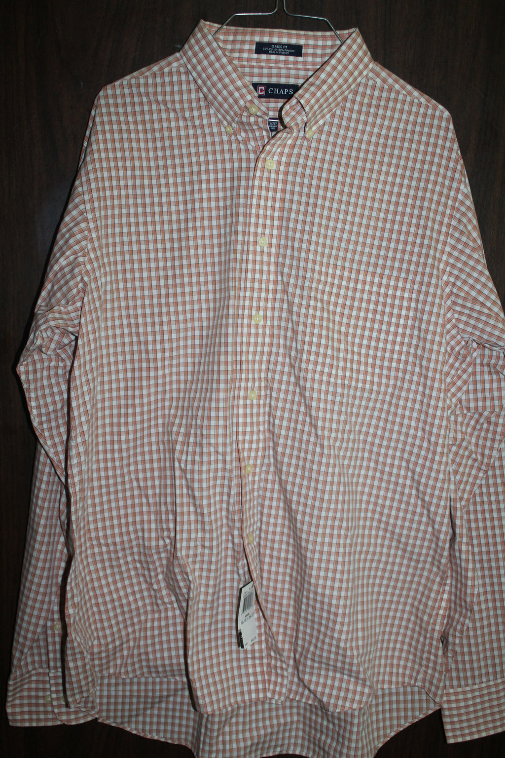 Men Shirt "CHAPS" Size 16.5  Cotton/Poly Blend NWT