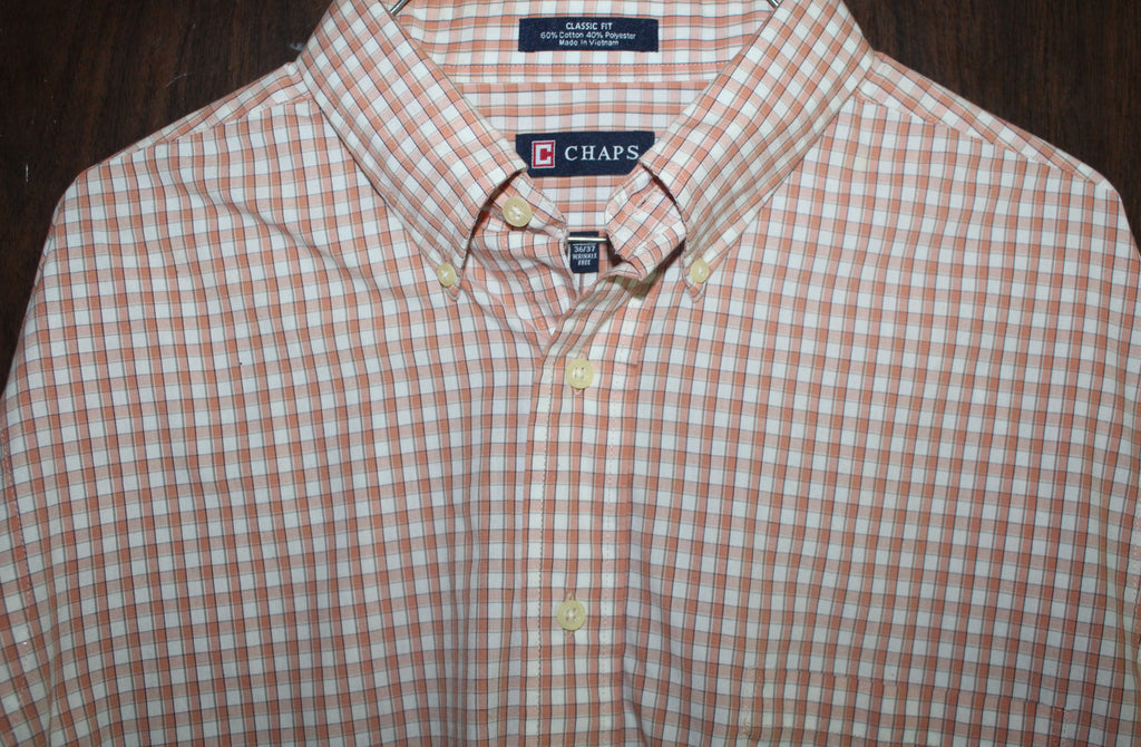 Men Shirt "CHAPS" Size 16.5  Cotton/Poly Blend NWT