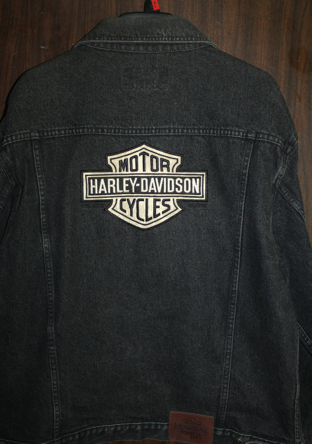 Men Denim Jacket "HARLEY DAVIDSON" Size LARGE Black
