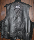Men Leather Vest "EVENT LEATHER" Gun Pocket Size 4XL Black NWT