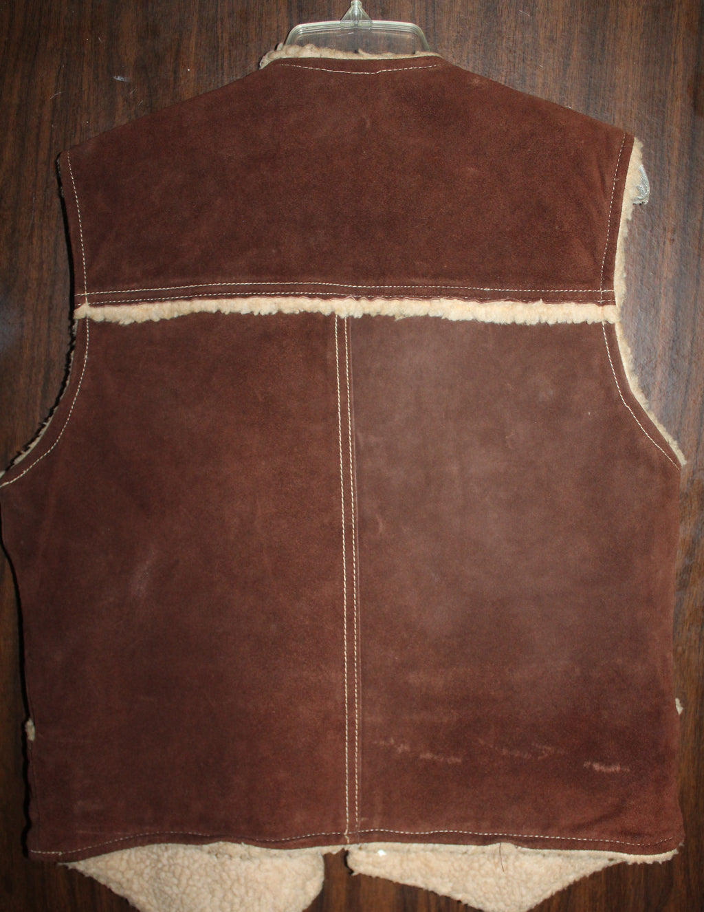 Women Leather Vest "JCPENNY" Size MEDIUM Brown Insulated