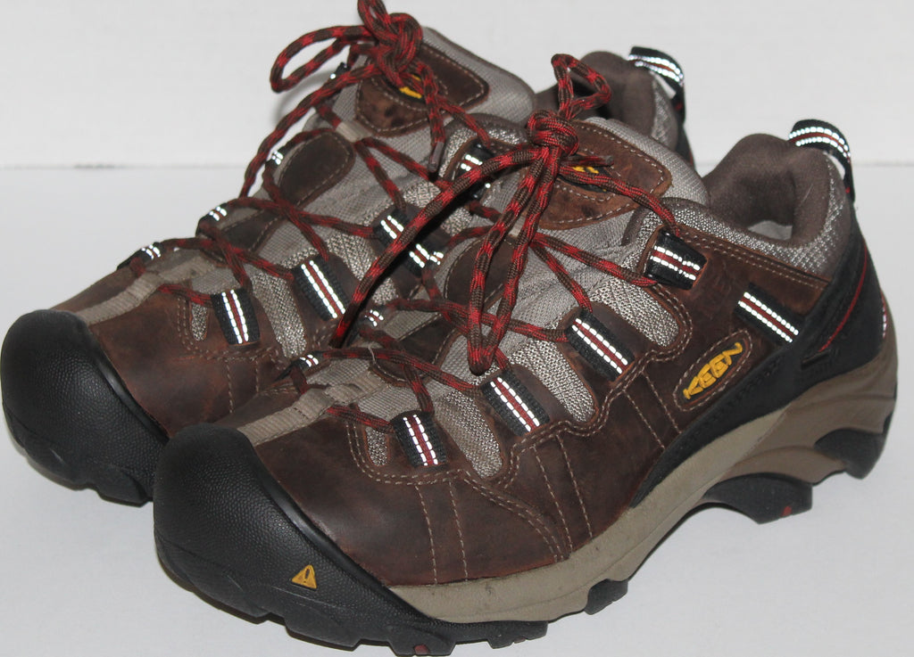 Men Sport Oxfords "KEEN" Size 7.5EE Brown Leather Safety Toe NEW