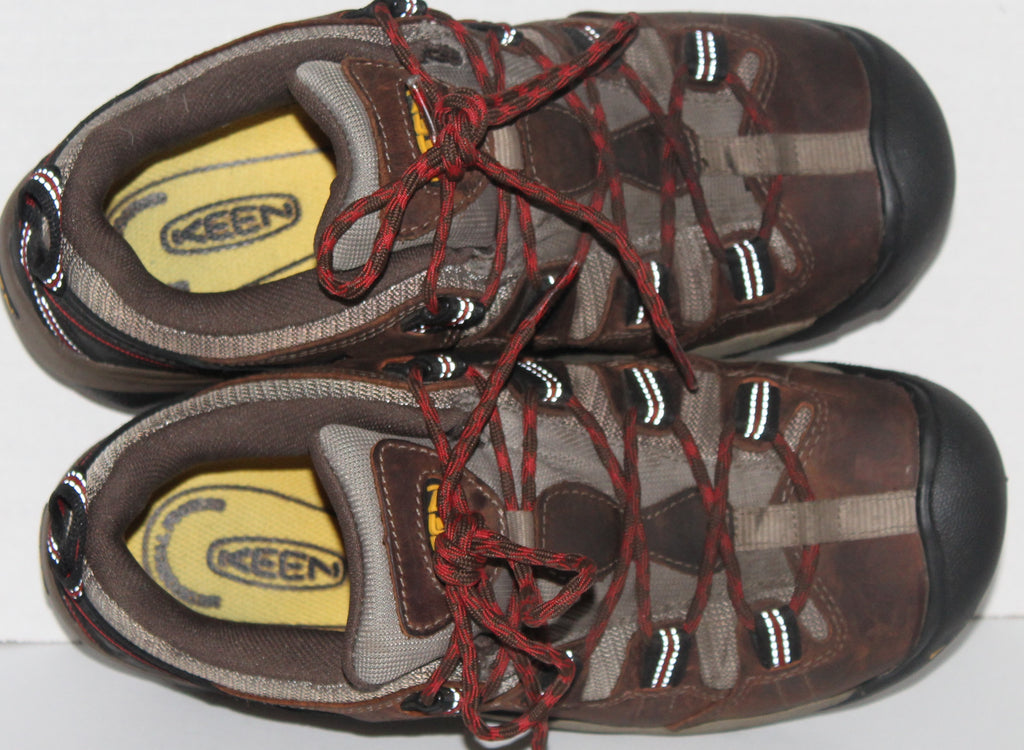 Men Sport Oxfords "KEEN" Size 7.5EE Brown Leather Safety Toe NEW