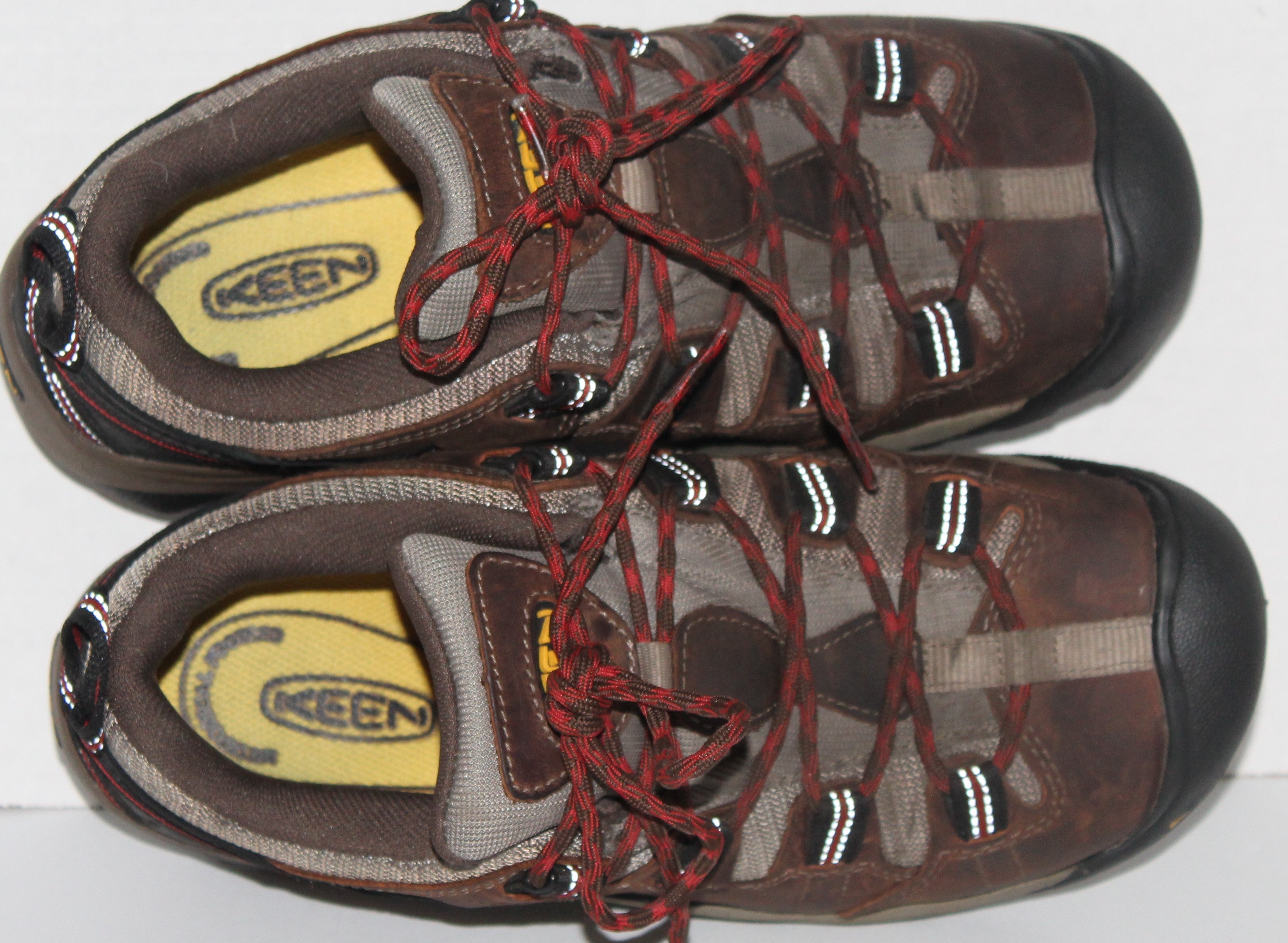 Men Sport Oxfords "KEEN" Size 7.5EE Brown Leather Safety Toe NEW