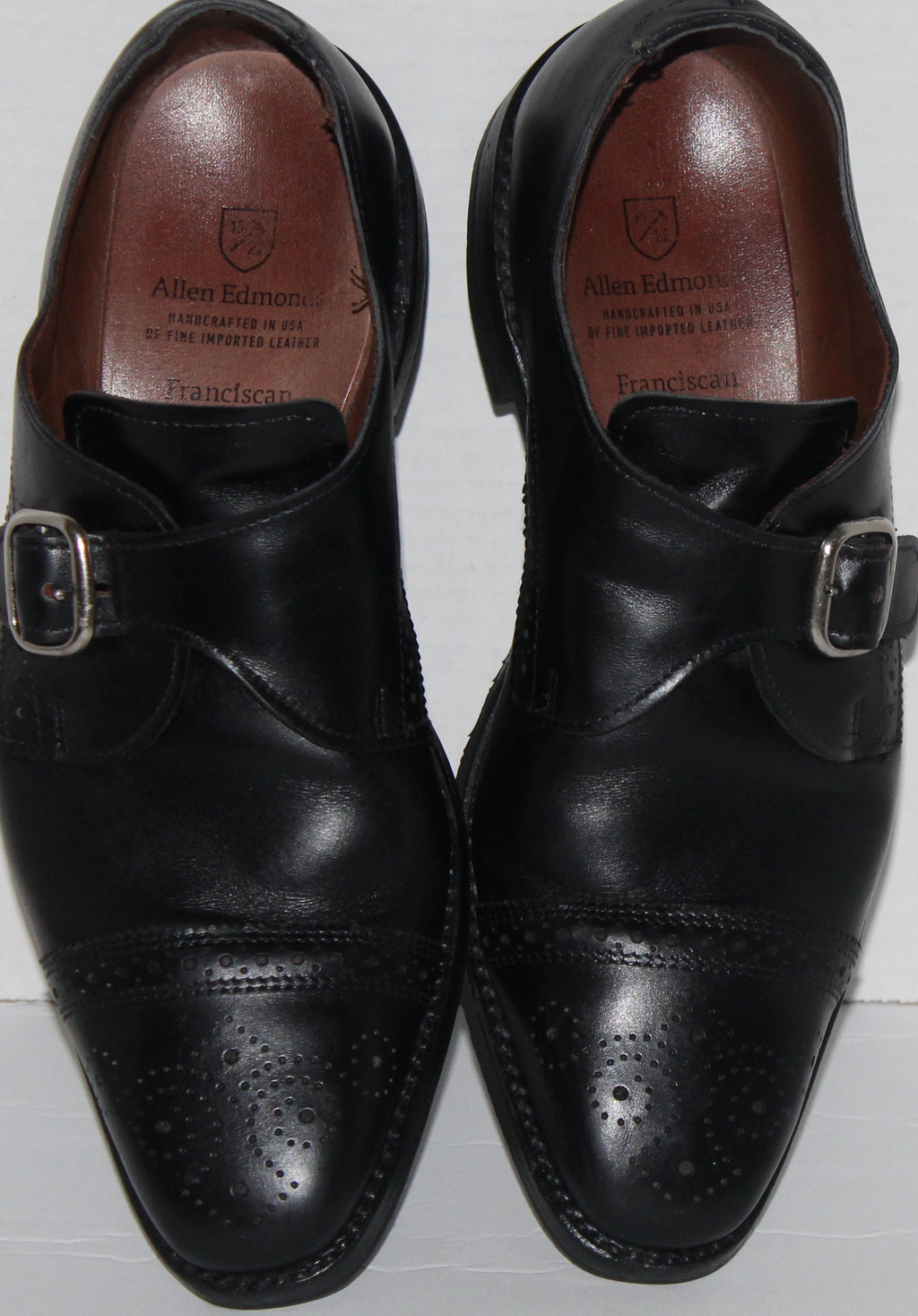 Men Shoes "ALLEN EDMONDS" Loafers Size 7D Black Leather