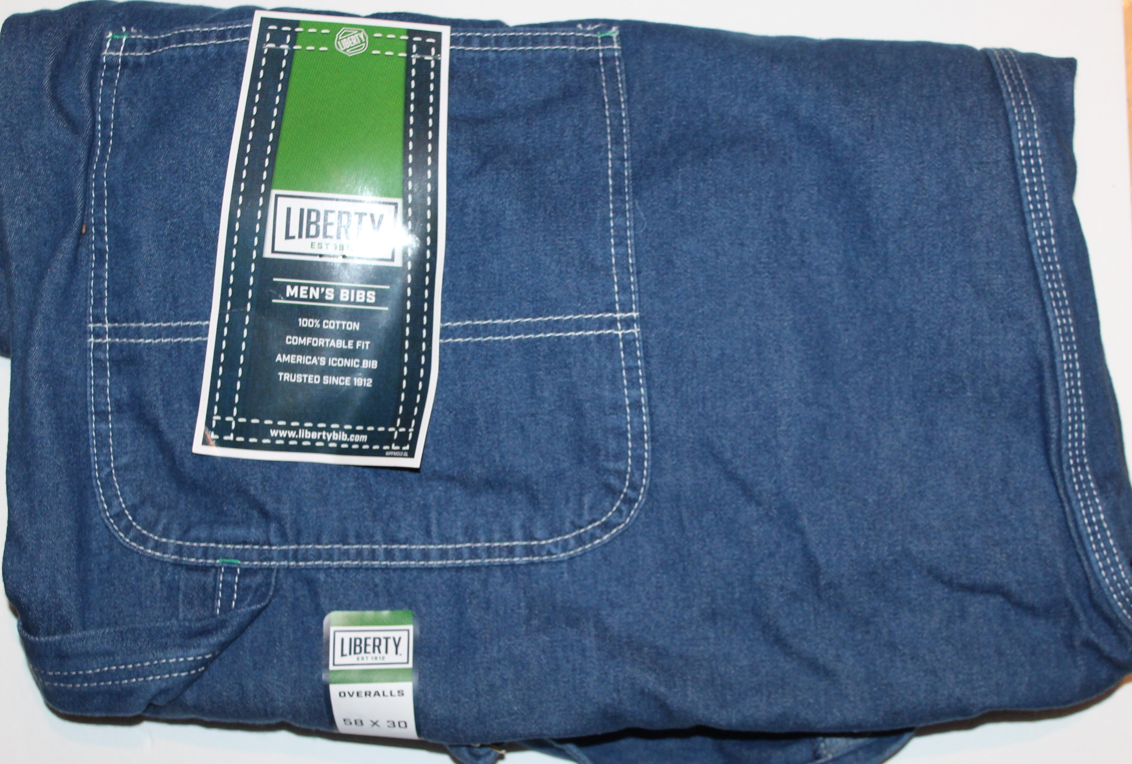 Men Denim Overall "LIBERTY" Size 58X30 NWT