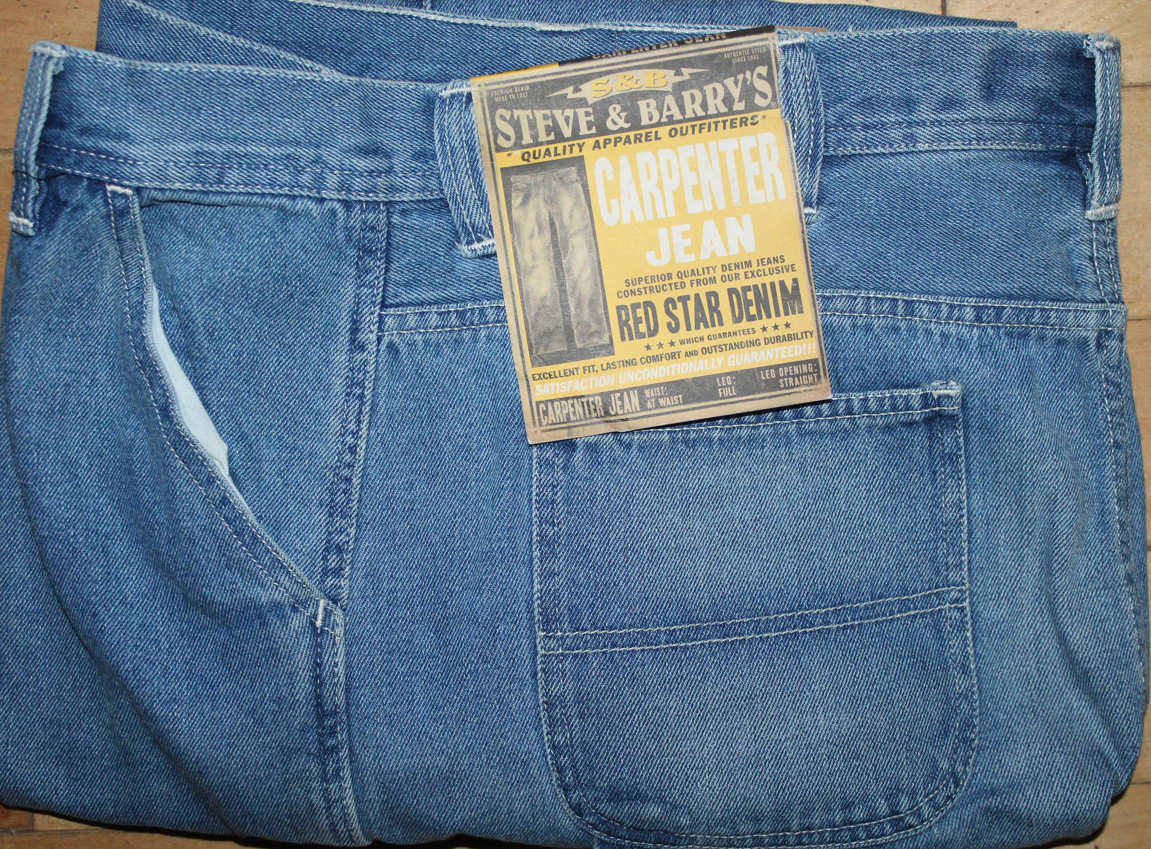Men Jeans "STEVE & BARRY"CARPENTER Size 38X32 NWT