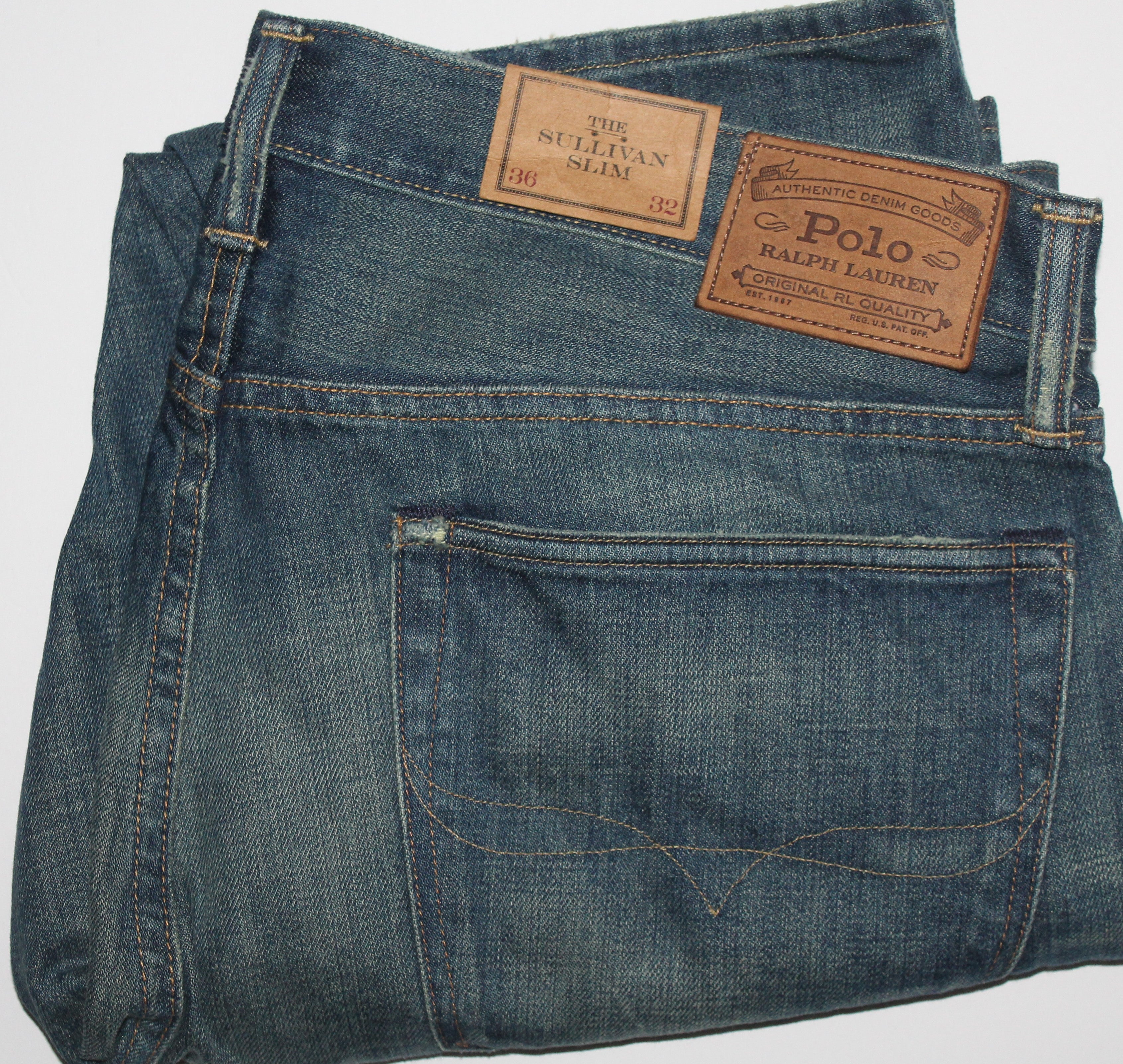 Men Jeans "POLO"Ralph Lauren Size 36X32 The Sullivan Slim NWT