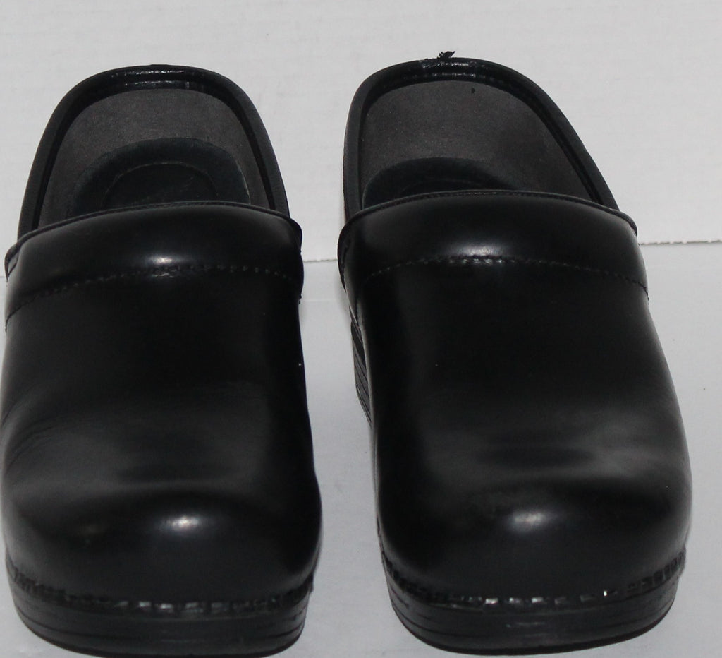 Women Shoes "DANSKO"Leather Clogs Size US 7.5 EU 38 Black