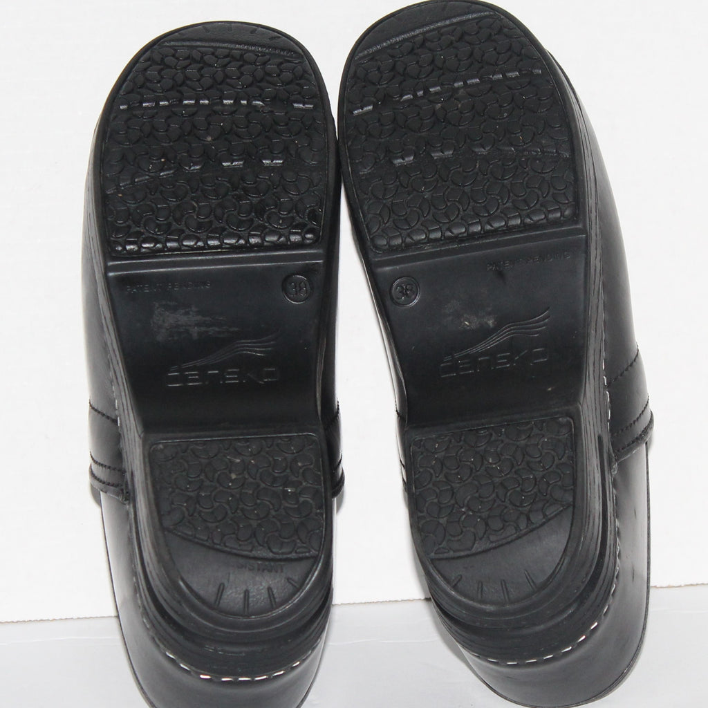 Women Shoes "DANSKO"Leather Clogs Size US 7.5 EU 38 Black