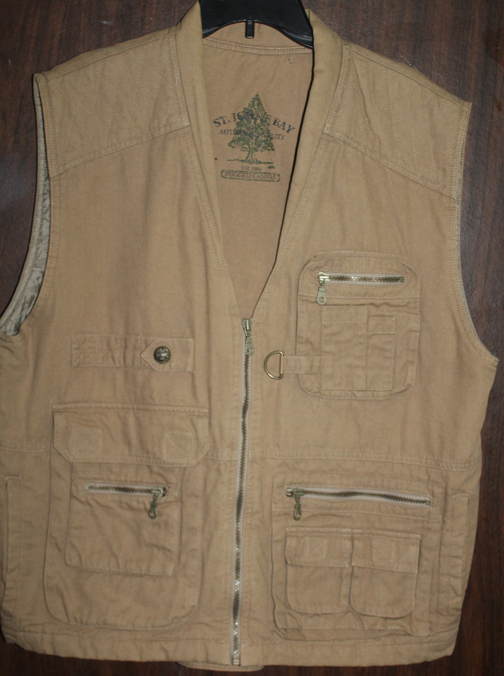 Men  Vest "St John's Bay" Size LARGE Rugged Canvas