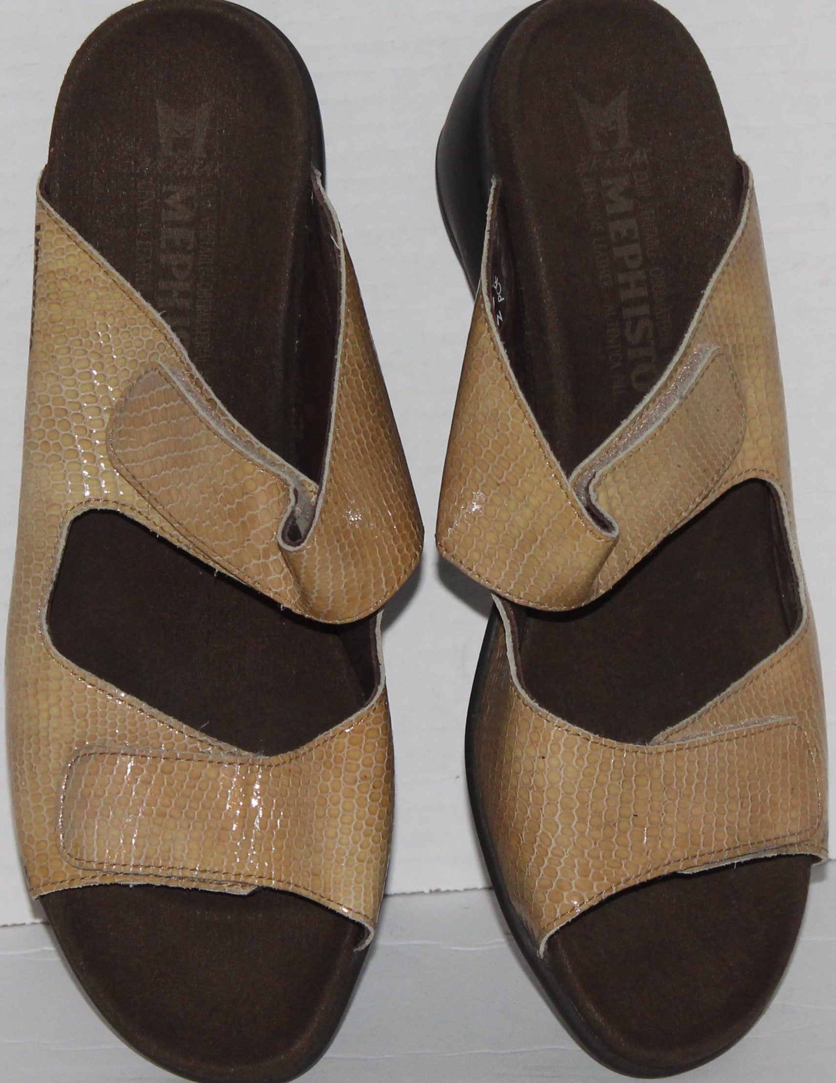 Women Shoes "MEPHISTO" Mules Size US 8.5 EU 39 Tan New