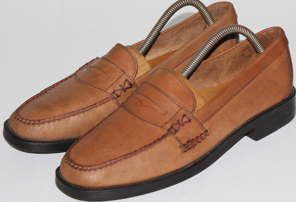 Men Leather Loafers "BASS" Weejuns Size 10M Brown