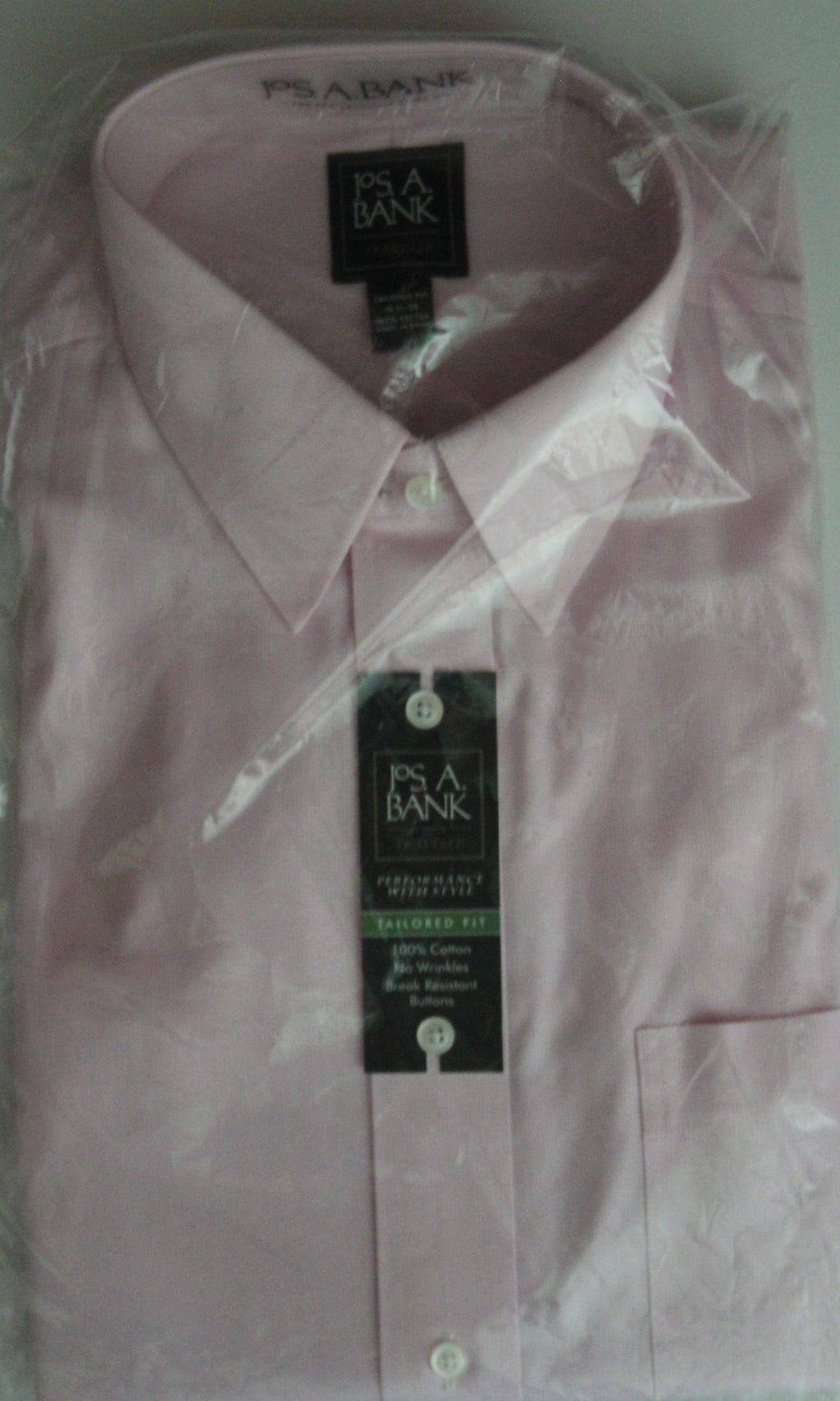 Men Dress Shirt "JoS.A.BANK" Size 16.5-36 Pink NIB