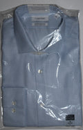 Men Dress Shirt "CALVIN KLEIN" Size 16-32/33 Blue Slim Fit New
