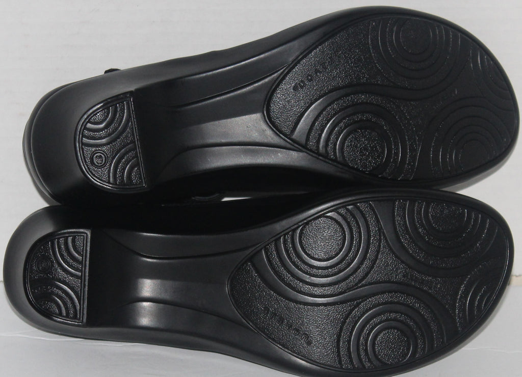 Women Shoes "ARAVON"Loafers Size 9.5AA Black Leather NEW