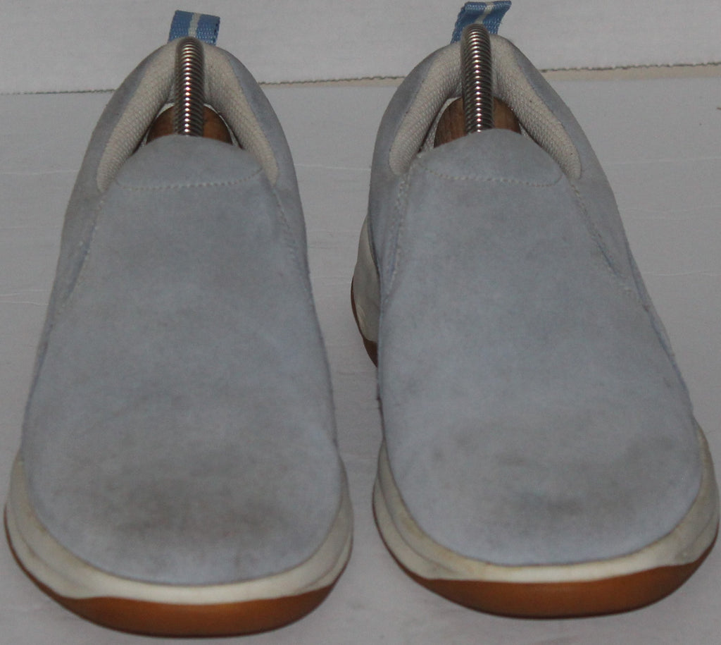 Women Shoes "LANDS' END" Loafers Size 9B Blue Leather