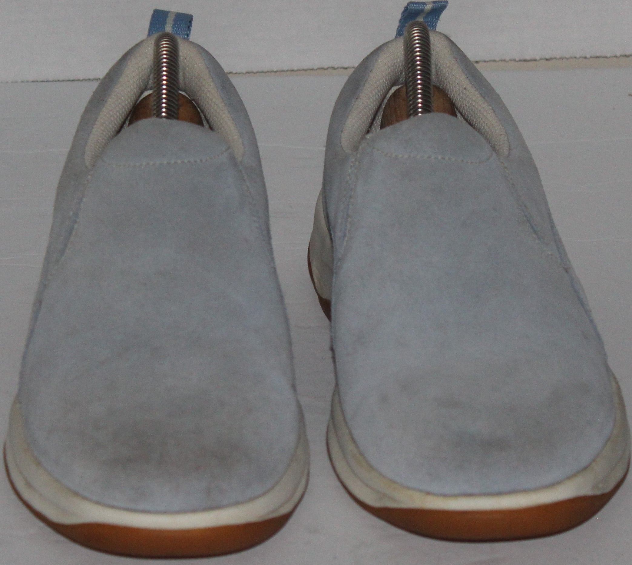 Women Shoes "LANDS' END" Loafers Size 9B Blue Leather