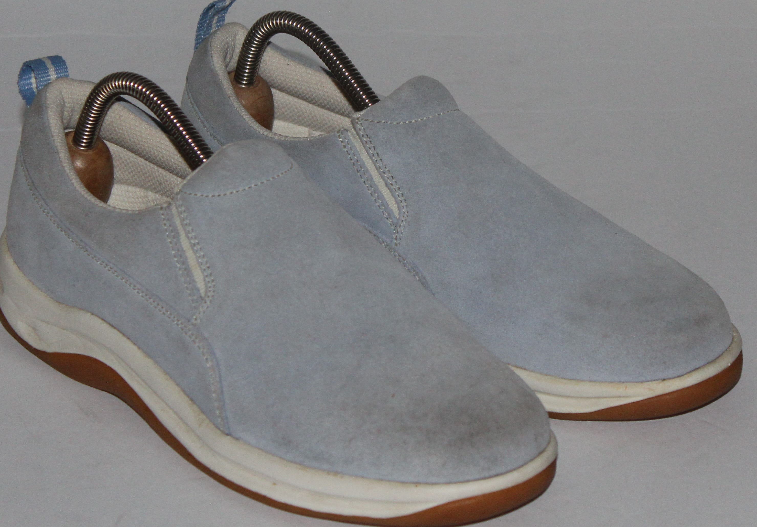 Women Shoes "LANDS' END" Loafers Size 9B Blue Leather