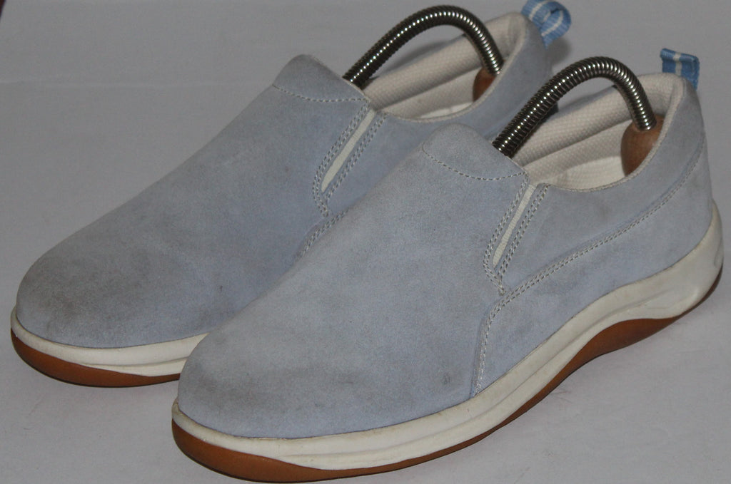 Women Shoes "LANDS' END" Loafers Size 9B Blue Leather
